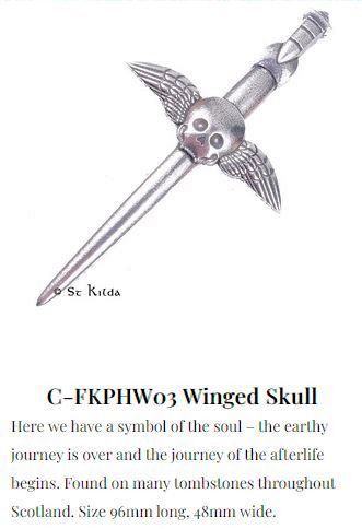 Kiltpin, Winged Skull