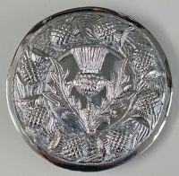 Plaid Broach, Thistle, Zilverkleurig, 8 cm