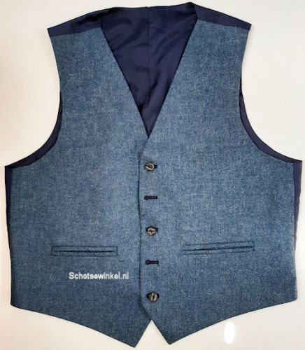 Waistcoat Blue Flintstone Tweed, medium